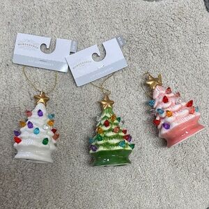 Wondershop Festive Ceramic Tree Ornaments - Gold, Green, Pink